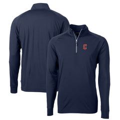 Cleveland Guardians Cutter & Buck Big & Tall Adapt Eco Knit Stretch Recycled Quarter-Zip Pullover Top - Navy - MLB Discount