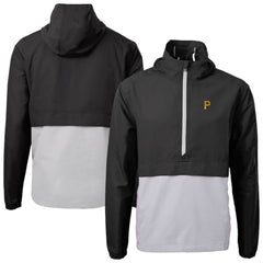 Pittsburgh Pirates Cutter & Buck Charter Eco Recycled Half-Zip Anorak Jacket - Black - MLB Online