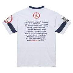 St. Louis Cardinals Mitchell & Ness Cooperstown Collection Team Origins Premium T-Shirt - White - Mitchell & Ness Sale