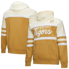 Detroit Tigers Mitchell & Ness Head Coach Pullover Hoodie - Tan/Cream - Mitchell & Ness Discount