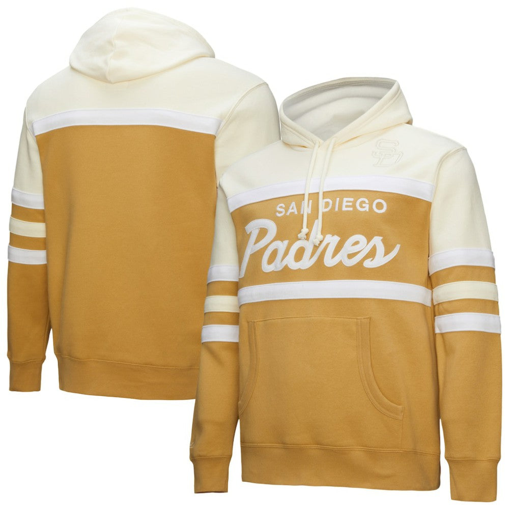 San Diego Padres Mitchell & Ness Head Coach Pullover Hoodie - Tan/Cream - Mitchell & Ness Sale