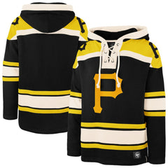 Pittsburgh Pirates '47 Superior Lacer Pullover Hoodie - Black - 47 brand Online