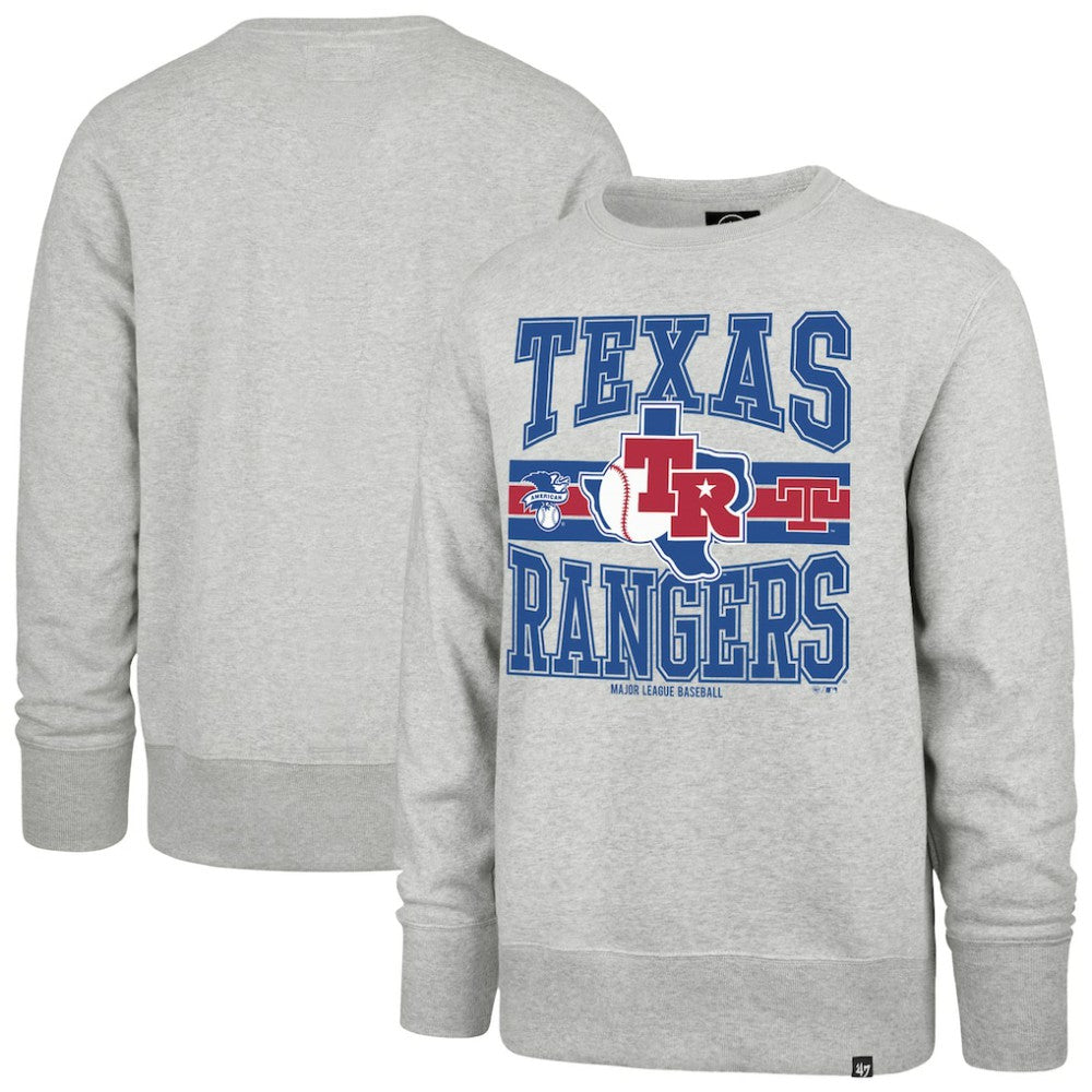 Texas Rangers '47 Letters Headline Pullover Sweatshirt - Gray - 47 brand Sale