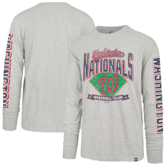 Washington Nationals '47 Fair Ball Franklin Long Sleeve T-Shirt - Gray - 47 brand Discount