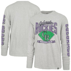 Colorado Rockies '47 Fair Ball Franklin Long Sleeve T-Shirt - Gray - 47 brand Online