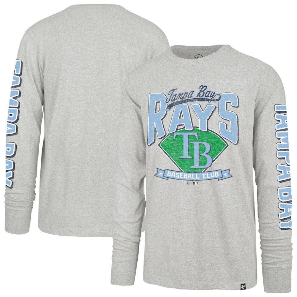 Tampa Bay Rays '47 Fair Ball Franklin Long Sleeve T-Shirt - Gray - 47 brand Lifestyle
