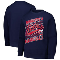 Minnesota Twins Stitches Lightweight Crew Sweatshirt - Navy - MLB Sale