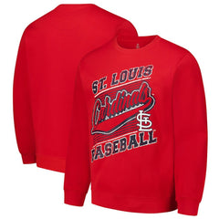 St. Louis Cardinals Stitches Lightweight Crew Sweatshirt - Red - MLB Lifestyle
