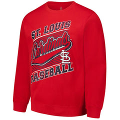 St. Louis Cardinals Stitches Lightweight Crew Sweatshirt - Red - MLB Lifestyle