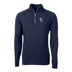 Kansas City Royals Cutter & Buck Adapt Eco Knit Stretch Recycled Quarter-Zip Pullover Top - Navy - MLB on Sale