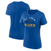 St. Louis Blues Logo Athletic Women's Unrivaled T-Shirt - Blue - NHL 202179612