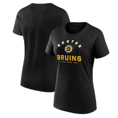 Boston Bruins Logo Athletic Women's Unrivaled T-Shirt - Black - NHL 202179631