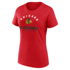 Chicago Blackhawks Logo Athletic Women's Unrivaled T-Shirt - Red - NHL 202179635