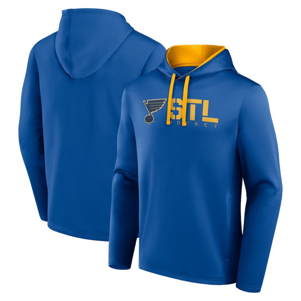 St. Louis Blues Logo Athletic Head Start Pullover Hoodie - Blue - NHL 202179754