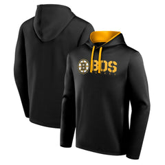 Boston Bruins Logo Athletic Head Start Pullover Hoodie - Black - NHL 202179756