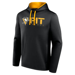 Pittsburgh Penguins Logo Athletic Head Start Pullover Hoodie - Black - NHL 202179761