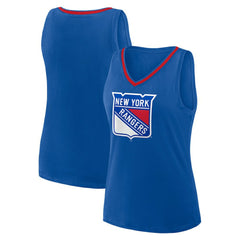 New York Rangers Logo Athletic Women's Stellar Win V-Neck Tank Top - Blue - NHL 202179767