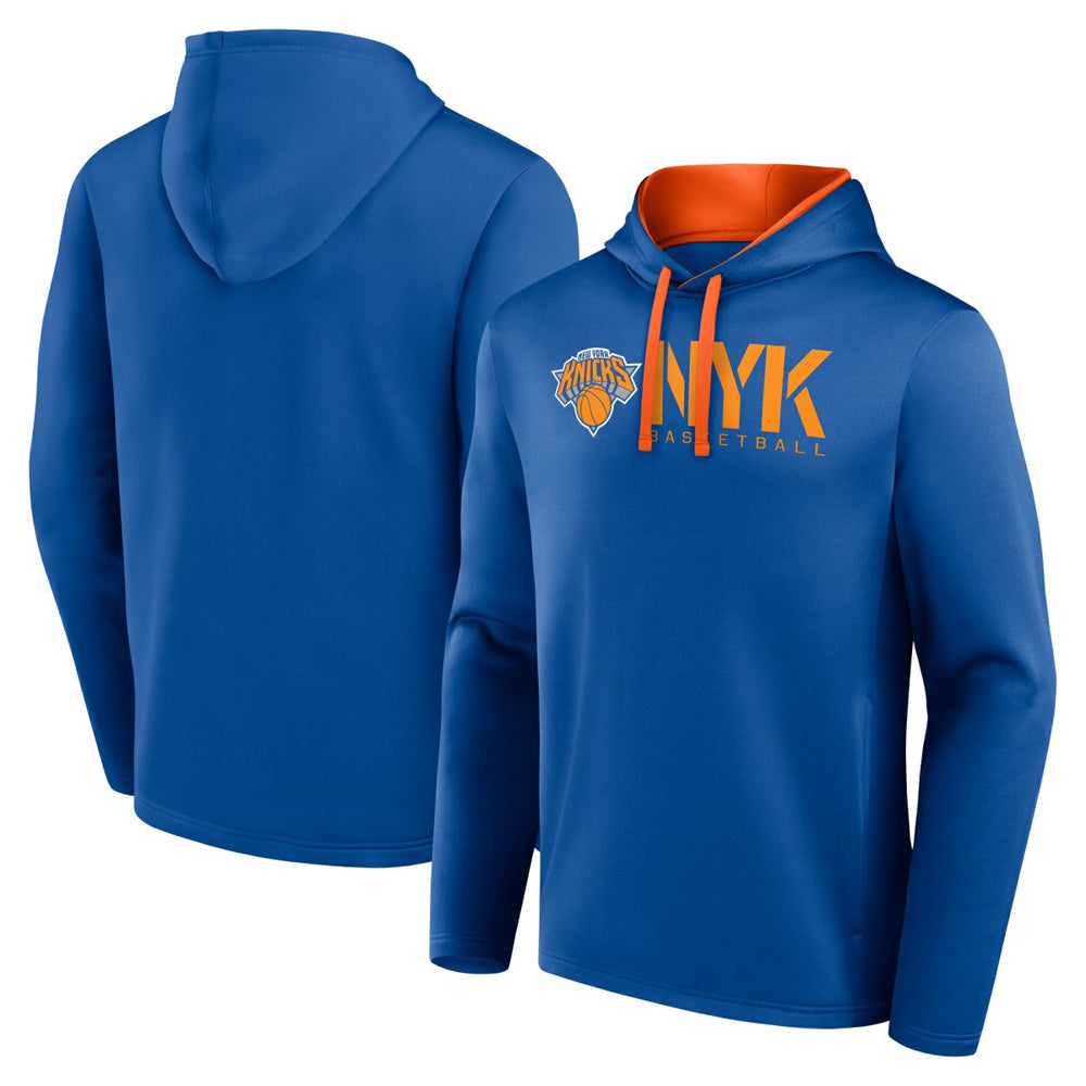 New York Knicks Logo Athletic Head Start Pullover Hoodie Blue