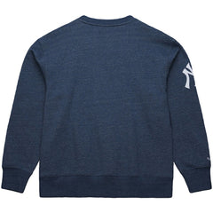Derek Jeter New York Yankees Mitchell & Ness Legends Collection Vintage Logo Fleece Name & Number Pullover Sweatshirt - Heather Navy - Mitchell & Ness Lifestyle