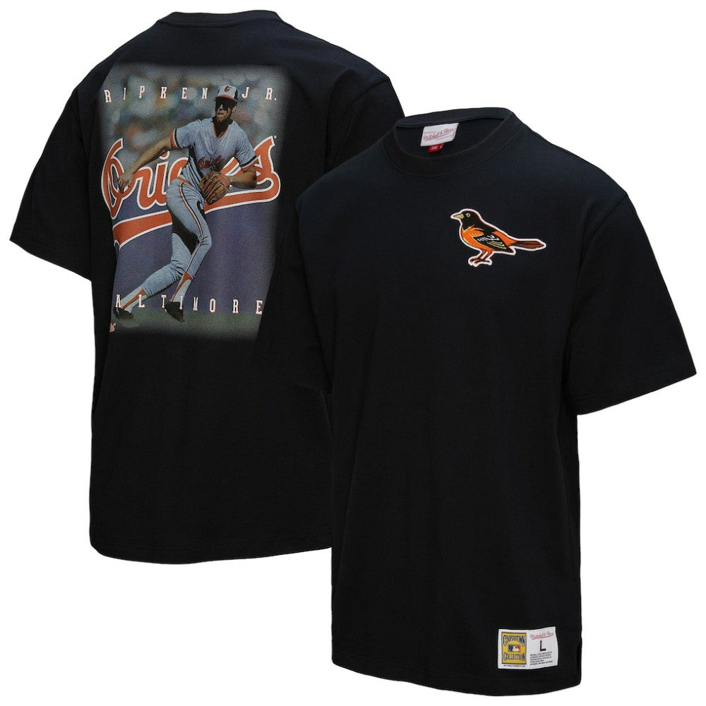 Cal Ripken Jr. Baltimore Orioles Mitchell & Ness Legends Collection Vintage Logo T-Shirt - Black - Mitchell & Ness Discount
