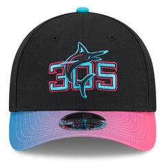 Miami Marlins New Era 2025 City Connect 9FORTY M-Crown Adjustable Hat - Black/Pink - New Era Discount