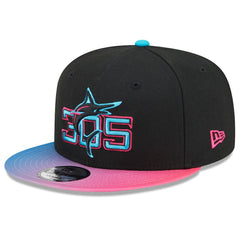 Miami Marlins New Era 2025 City Connect 9FIFTY Snapback Hat - Black/Pink - New Era Sale