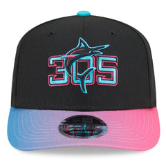 Miami Marlins New Era 2025 City Connect 9SEVENTY Adjustable Hat - Black/Pink - New Era Sale