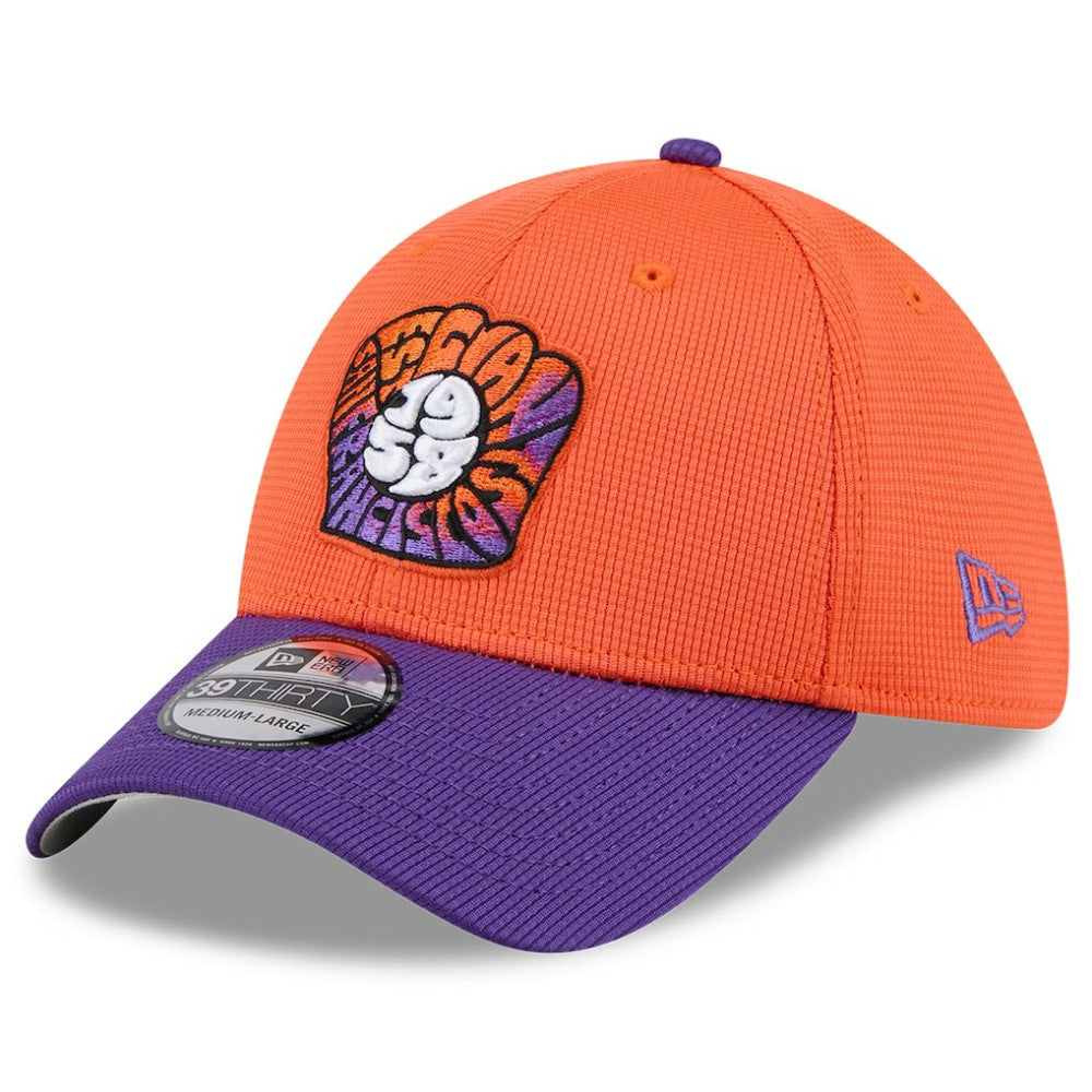 San Francisco Giants New Era 2025 City Connect Batting Practice 39THIRTY Flex Hat - Orange/Purple - New Era Discount