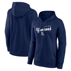 New York Yankees Logo Athletic Women's Logo Triumphant V-Neck Pullover Hoodie - Navy - MLB Online