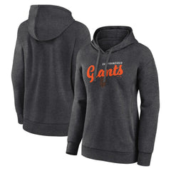 San Francisco Giants Logo Athletic Women's Logo Triumphant V-Neck Pullover Hoodie - Heather Charcoal - MLB Online