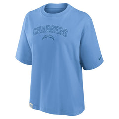 Nike Los Angeles Chargers Women's Glory Arch Boxy T-Shirt Powder Blue