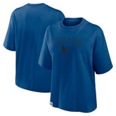 Nike Houston Texans Women's Glory Arch Boxy T-Shirt Blue