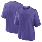 Nike Minnesota Vikings Women's Glory Arch Boxy T-Shirt Purple