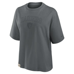 Nike Las Vegas Raiders Women's Glory Arch Boxy T-Shirt Charcoal