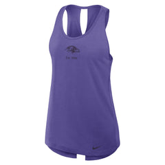 Nike Baltimore Ravens Women's Glory Open-Back Crisscross Dri-FIT Tank Top Purple