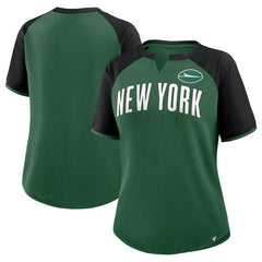 Fanatics New York Jets Women's Height Advantage T-Shirt Green/Black