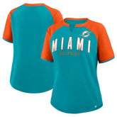 Fanatics Miami Dolphins Women's Height Advantage T-Shirt Aqua/Orange