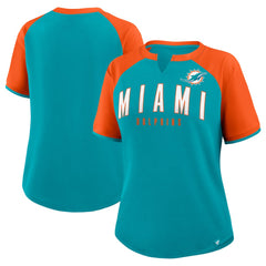 Fanatics Miami Dolphins Women's Height Advantage T-Shirt Aqua/Orange