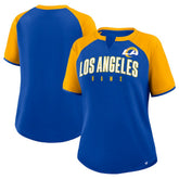 Fanatics Los Angeles Rams Women's Height Advantage T-Shirt Royal/Gold
