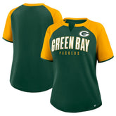 Fanatics Green Bay Packers Women's Height Advantage T-Shirt Green/Gold