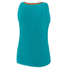 Miami Dolphins Logo Athletic Women's Stellar Win V-Neck Tank Top Aqua