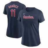 José Ramírez Cleveland Guardians Nike Women's Cooperstown Collection Fuse Name & Number T-Shirt - Navy - Nike on Sale