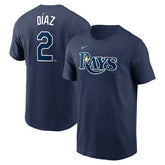 Yandy Diaz Tampa Bay Rays Nike Fuse Name & Number T-Shirt - Navy - Nike on Sale