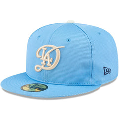 Los Angeles Dodgers New Era City Connect Batting Practice 59FIFTY Fitted Hat - Light Blue - New Era Sale
