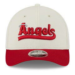 Los Angeles Angels New Era City Connect Batting Practice 9FORTY M-Crown Adjustable Hat - Cream/Red - New Era Discount
