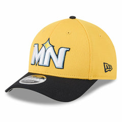 Minnesota Twins New Era City Connect Batting Practice 9FORTY M-Crown Adjustable Hat - Yellow/Black - New Era Lifestyle