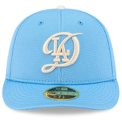 Los Angeles Dodgers New Era City Connect Batting Practice Low Profile 59FIFTY Fitted Hat - Light Blue - New Era Lifestyle