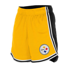 Pittsburgh Steelers New Era Women's Sport Classics Mesh Shorts Gold/Black