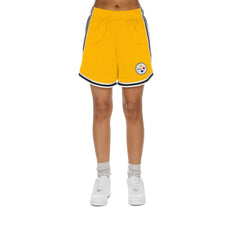 Pittsburgh Steelers New Era Women's Sport Classics Mesh Shorts Gold/Black
