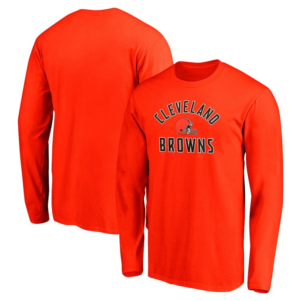 Fanatics Cleveland Browns Team Arc Knockout Long Sleeve T-Shirt Orange
